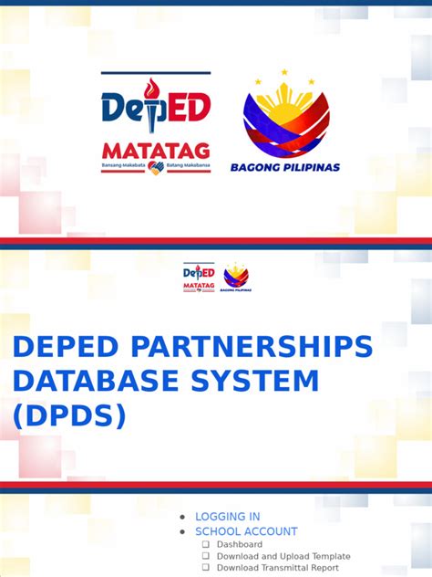 DepEd Partnerships Database System (DPDS) User Guide.